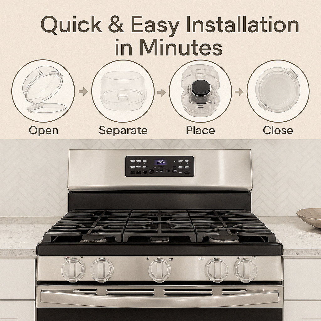 Vuxeco™ Oven Knob Safety Covers