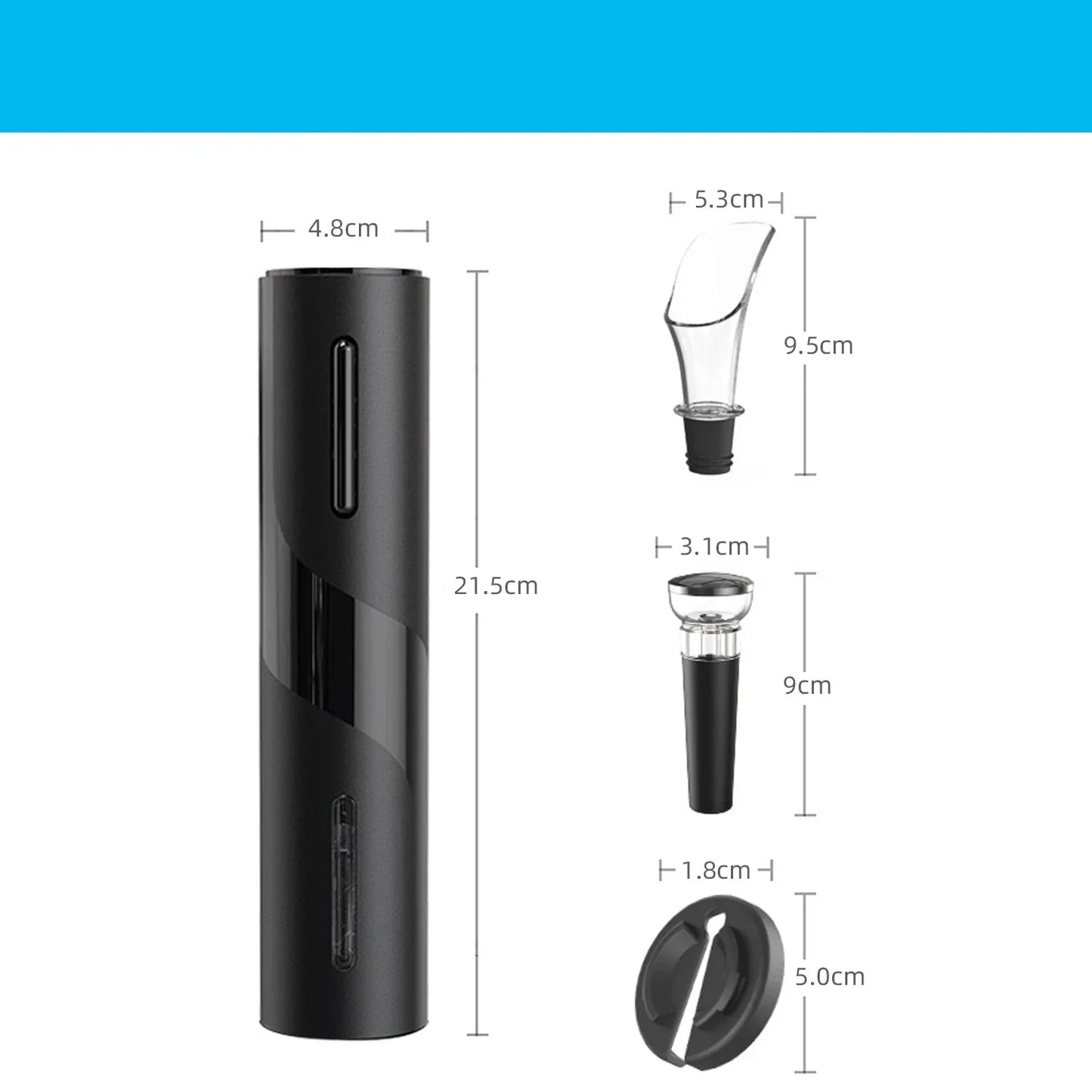 VinoMaster™ Electric Wine Opener – One-Touch Automatic Corkscrew with USB Charging & Foil Cutter